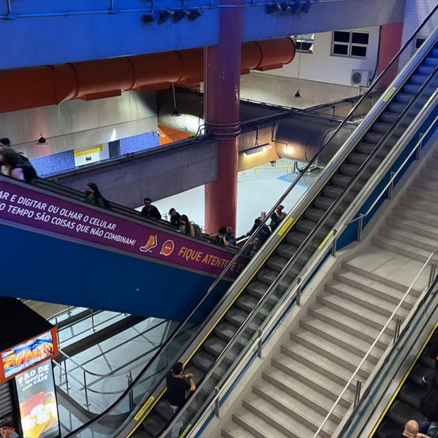 Riding the subway in São Paulo