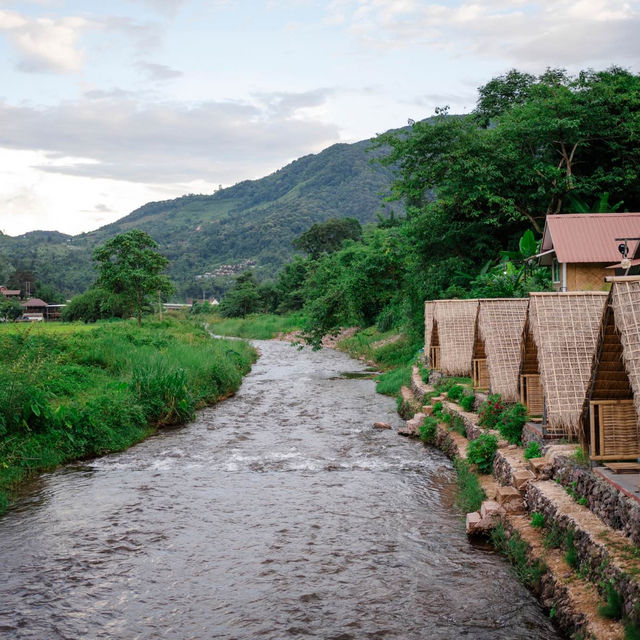 🏔️ที่พักสะปัน วิวภูเขา ติดลำธาร นอนฟังเสียงน้ำไหล