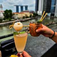 Rooftop Bar at Boat Quay with MBS View