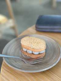 Excellent coffee butter scone; even better exotic coffee!