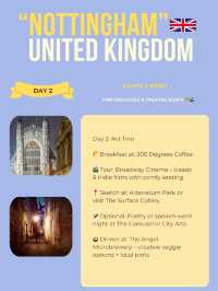 Nottingham itinerary 💙