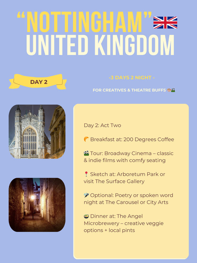 Nottingham itinerary 💙