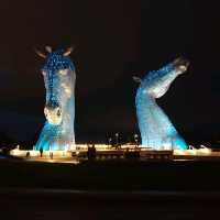 🌅 Twilight Encounter with Scotland's Enigmatic Kelpies 🐴🌌