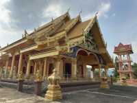 Stunning golden temple in Ranong
