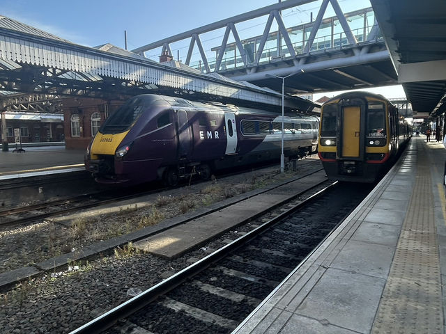 Travelling to Derby and a day out train spotting there 