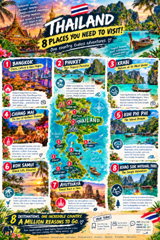 ✨THAILAND: 8 PLACES THAT LOOK LIKE PARADISE 🤯🌴