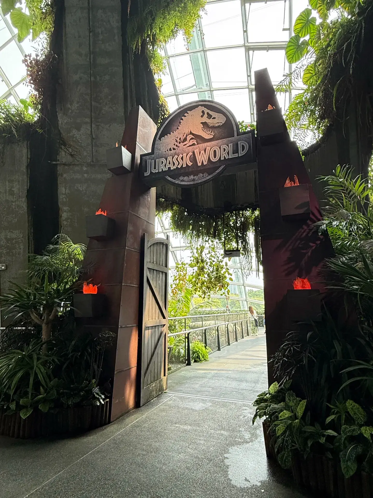 Exploring the Jurassic World at Gardens by the Bay, Singapore.