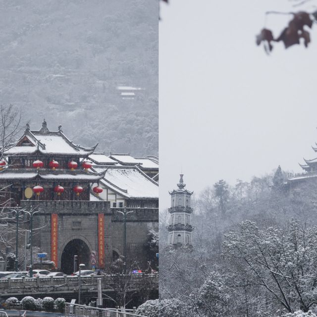 雪中都江堰不要太驚艷！