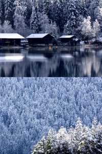 德國南部冰雪峽谷，冬天雪景美成仙境