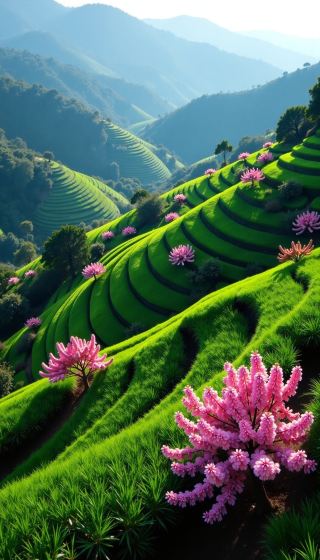 China's Most Beautiful Cherry Blossom Sanctuary! The "Fihan Sakura" in the Ten-Thousand-Mu Tea Garden is So Healing