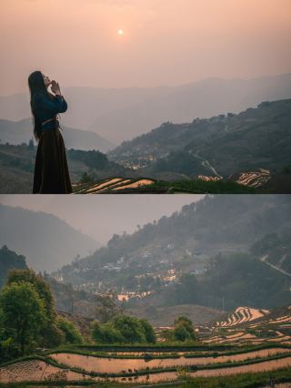 Self-driving in Yunnan｜Nanno Terraces, no sea of clouds, I just watch the sunrise!