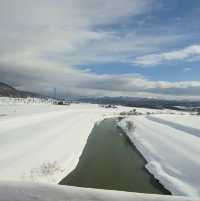 北海道冬季－被雪覆蓋的三笠市與桂澤湖