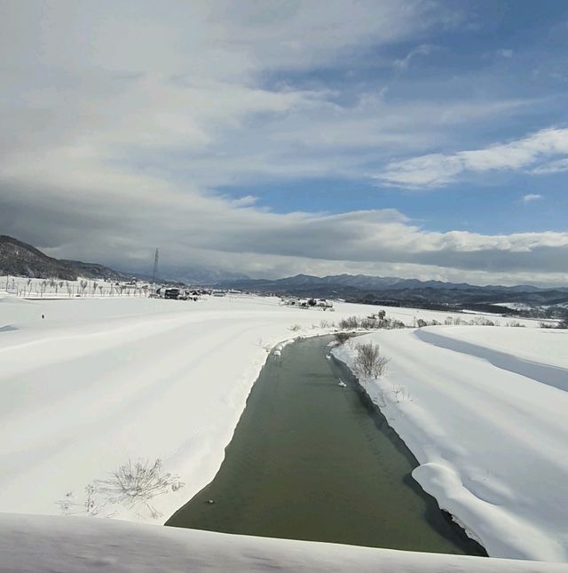 北海道冬季－被雪覆蓋的三笠市與桂澤湖
