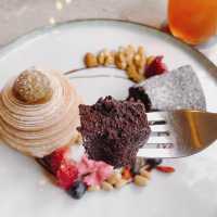 💕少女最愛的下午茶🫖🍫🍰 Courtyard by Marriott Taipei Downtown 台北國泰萬怡酒店