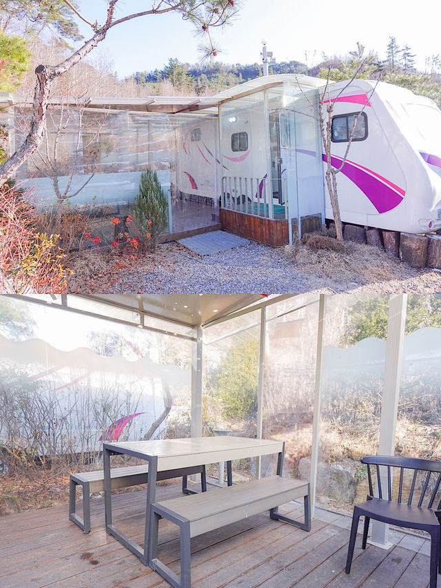 겨울에도 따뜻하게 즐기는 스파카라반여행 📍포천 청계호수자작나무숲캠핑장