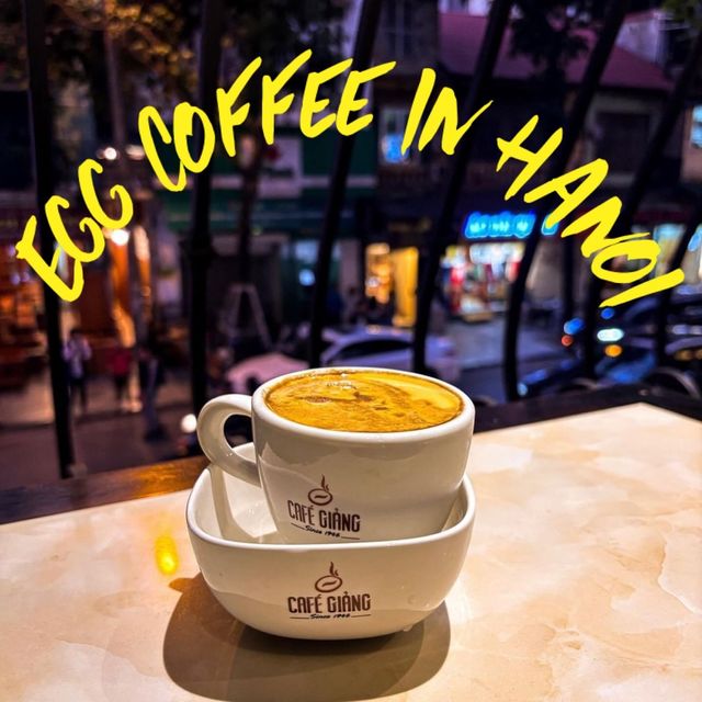 Try the famous egg coffee in Hanoi!🥚