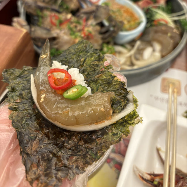 【釜山/海雲台】伝統の醤油漬け海鮮のお店
