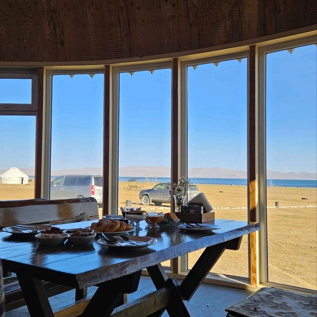 First time staying in a yurt at Song-kul!