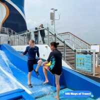 Riding the Waves on Royal Caribbean's FlowRider!