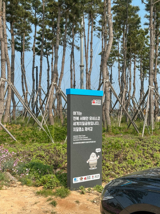 바닷물이 빠지면 나타나는 해식절벽