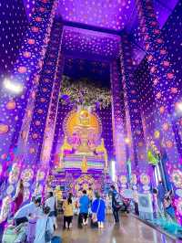 まるで夢の中。ラベンダー色に染まる神秘の寺院💜 #紫の寺 #ワットクラーンクローンワッタナラーム #美しすぎるタイ
