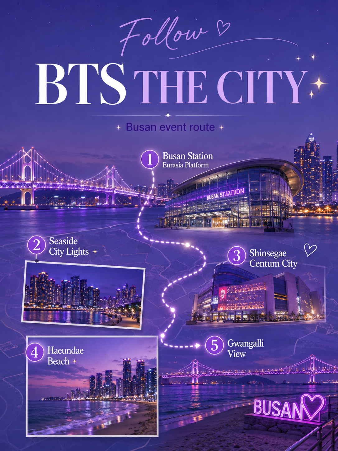 💜コンサートチケットなしで釜山にBTS：ARMYが街を楽しむ方法