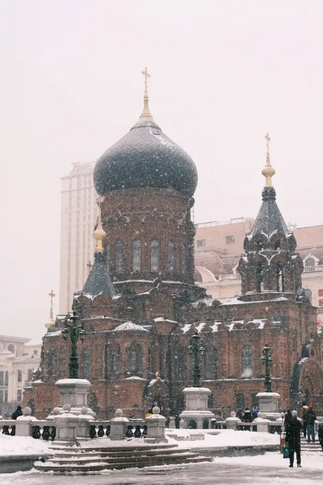 Harbin | The snow scene of Saint Sophia Cathedral is really stunning