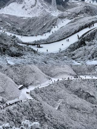 Next up is Yunbingshan in Qingyuan! It's the best place to see snow in Guangdong!