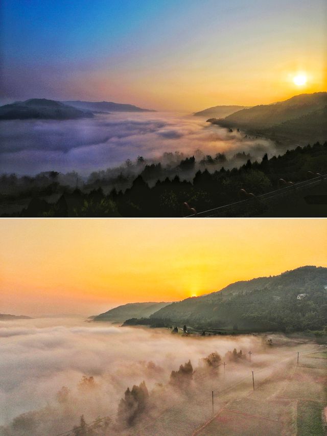 德陽凱江大回灣•如夢似幻的晨霧•朦朧的畫卷&蕩氣迴腸的震撼