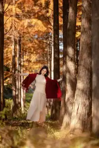 長興桃花岬的紅杉很美啊～～