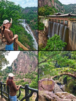 Tiantai Mountain waterfall + Qiongtai fairy valley one-day family tour guide
