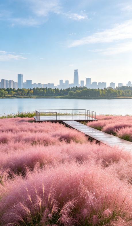 Zhengzhou Autumn Exclusive | Step into a sea of pink misty flowers