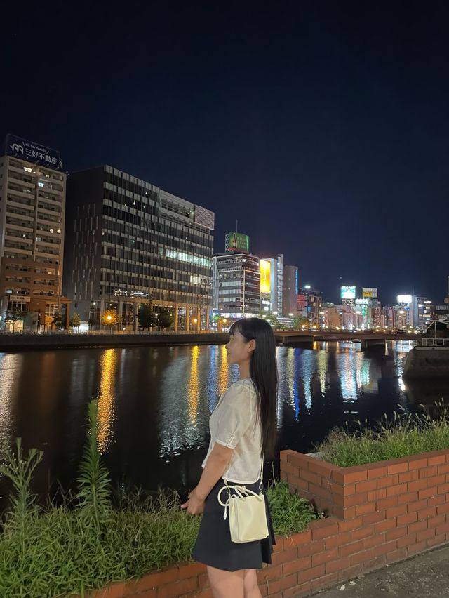 후쿠오카 밤에 가볼만한곳, 나카스 강 
