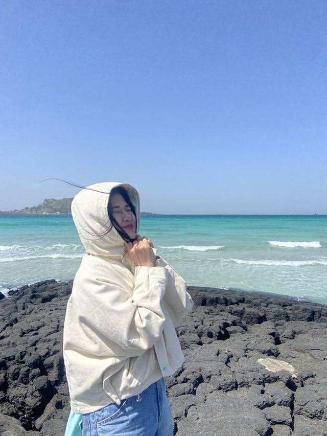 바다색이 아름다운 해수욕장