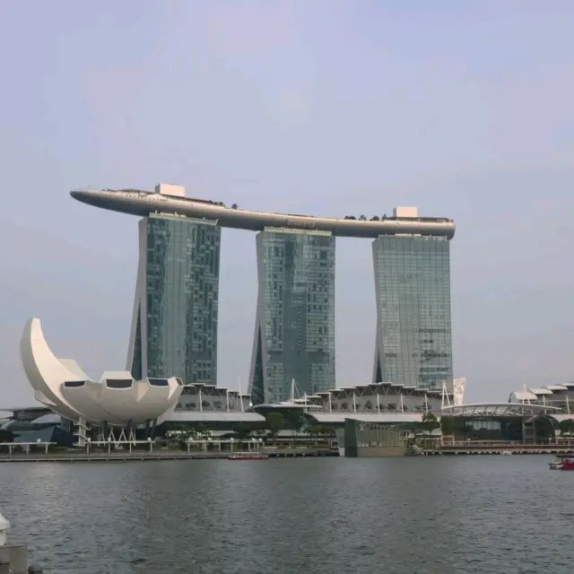 View of Marina Bay Sands from Merlion