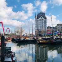 荷蘭🇳🇱鹿特丹 Rotterdam 🍦🍨吃冰淇淋欣賞美好風景🟨⬜️立體方塊屋 Cube Houses 