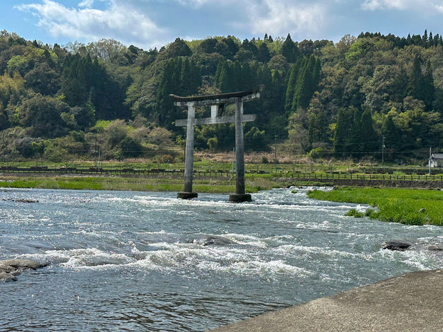 気軽に立ち寄れる原尻の滝