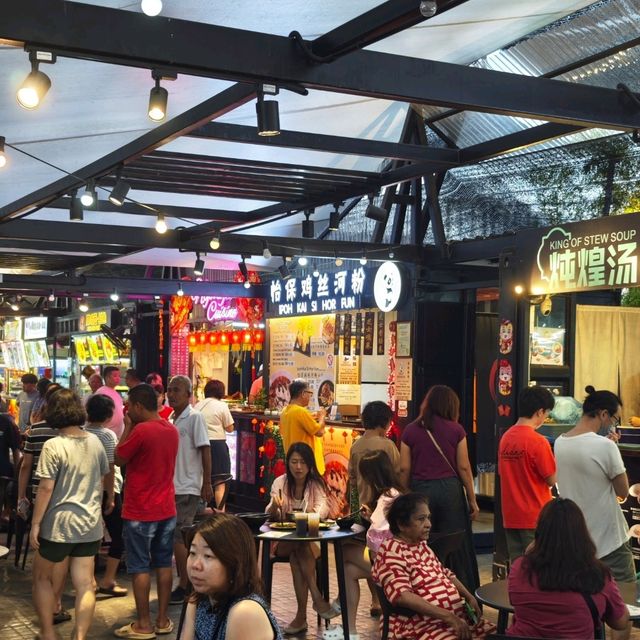 Bustling Food Market In Penang