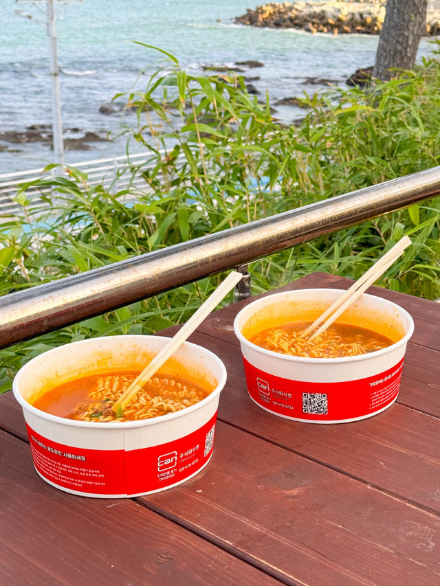 부산 오션뷰 라면 맛집 송정 바다라면 카페❤️‍🔥