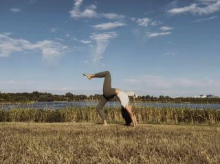 Yoga at Wascana Lake, Regina, Saskatchewan Canada