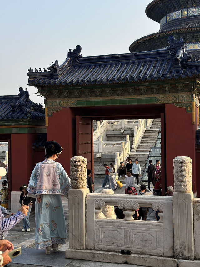 Catching sunset at the Temple of Heaven