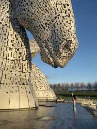 The Kelpies, located in The Helix Park, near Falkirk Scotland 