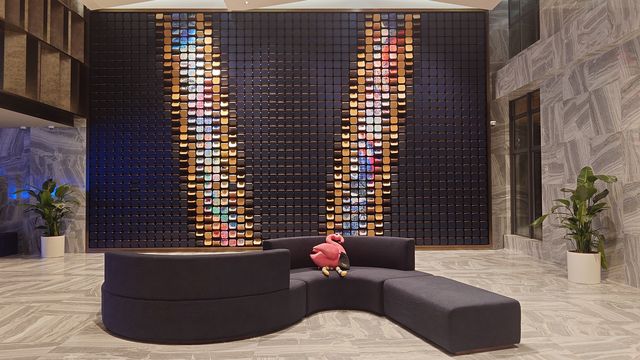 新開業的上海張江voco酒店還挺有設計感的。
