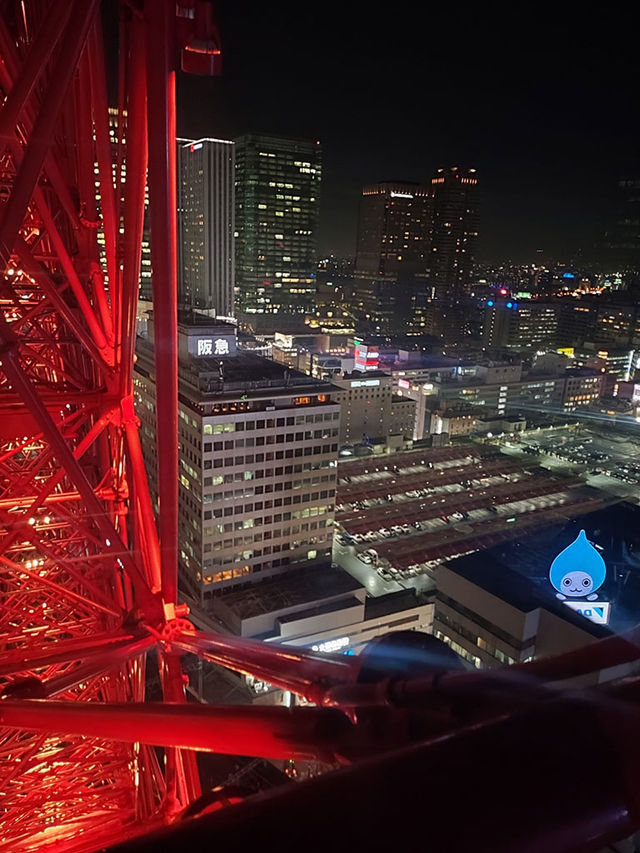 大阪景點｜HEP FIVE紅色摩天輪：大阪上空的浪漫旋轉