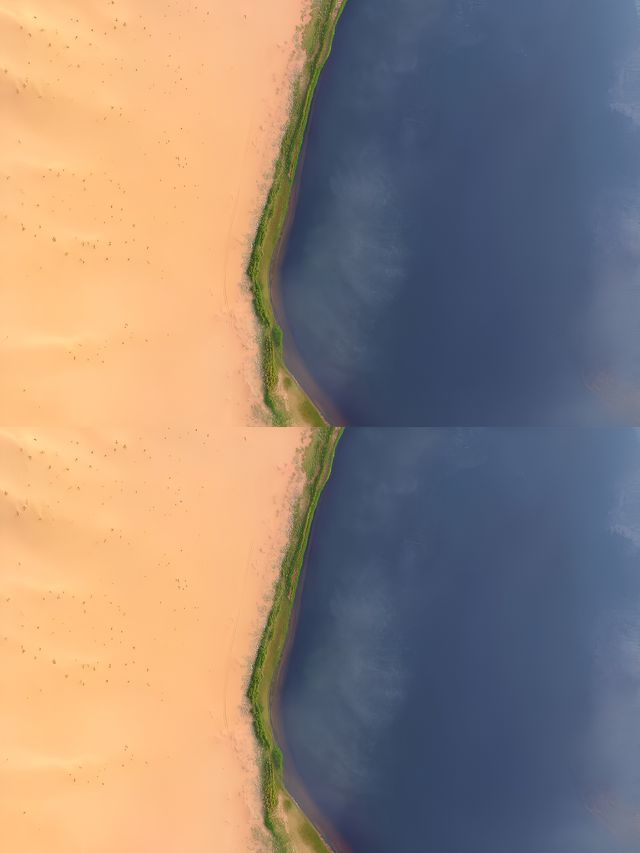 內蒙古巴丹吉林沙漠。