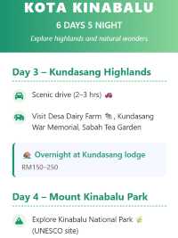 Innovative itinerary | 6D5N Kota Kinabalu (KK) make your holiday like a forever memories!🌴