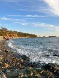 冬日銀沙灘絕美日出