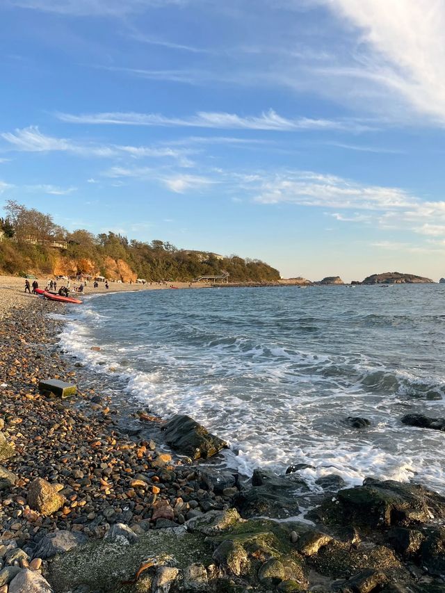 冬日銀沙灘絕美日出