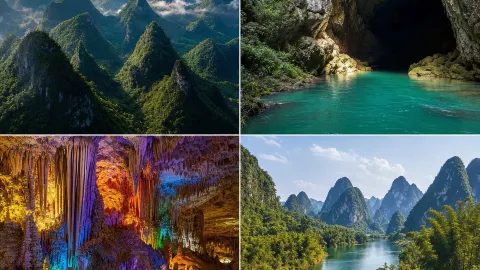 แพ็กเกจท่องเที่ยว 2 วัน 1 คืน ที่เมืองต้วน มณฑลกวางซี ราคาประมาณ 600 หยวนต่อคน! สวรรค์แห่งสายน้ำใสราวกับกระจกที่ซ่อนตัวอยู่ในภูมิประเทศหินปูน — traveler post in โตวอัน