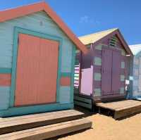 澳洲🦘必到打卡沙灘🏖️Brighton Beach😙紅爆彩虹🌈Bathing Boxes😍